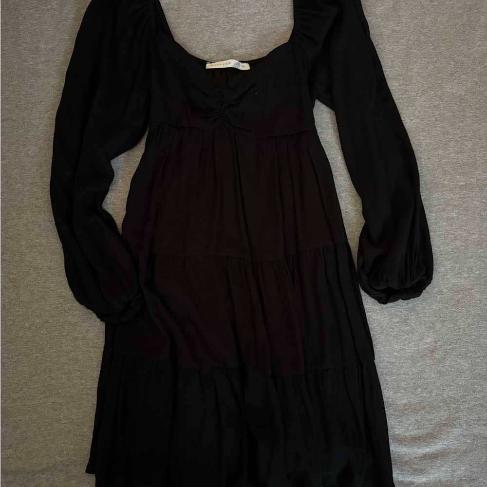 Altar'd State Black Long Sleeve Dress